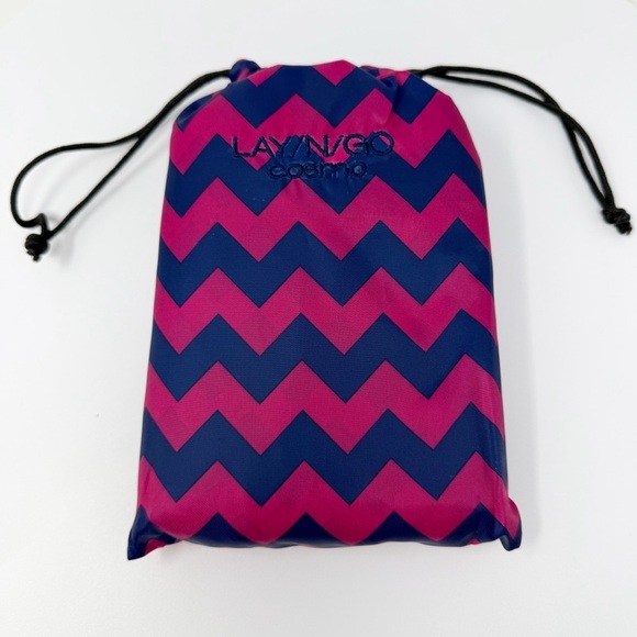 Lay-n-Go Cosmo Plus Chevron Drawstring Cosmetic Bag 21” Travel makeup organizer - Picture 6 of 7